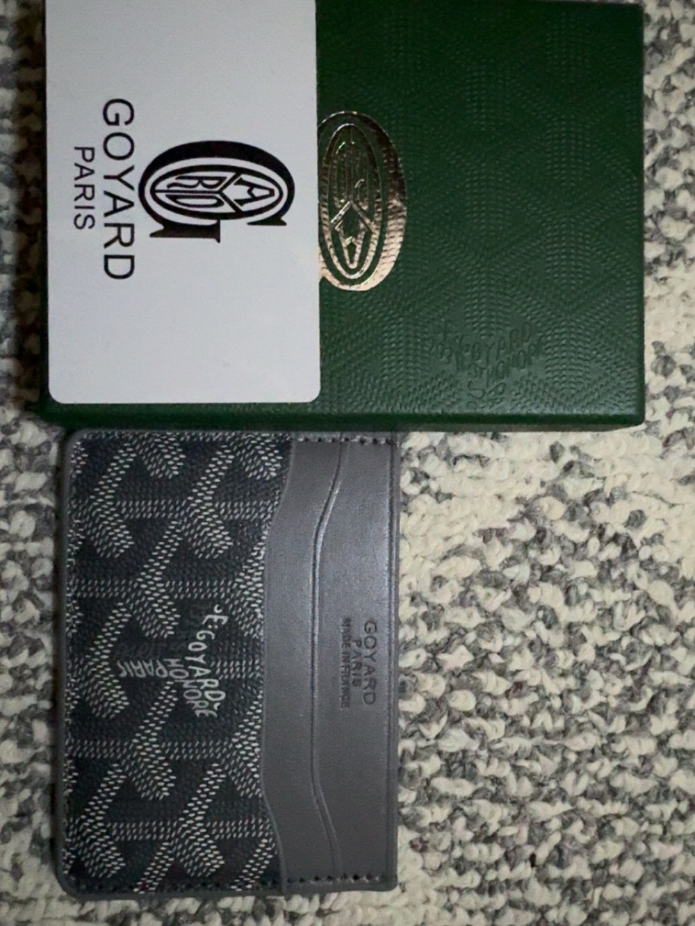 Goyard Black and Gray Card Holder Money Clip